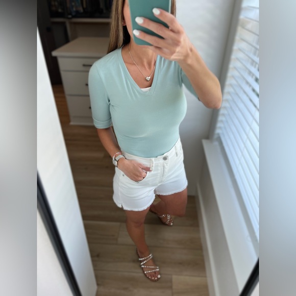 2/$5 Sale - Half Sleeve Spandex Tee - Blue - Picture 6 of 11